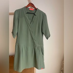 Skunkfunk Dress - Camouflage Green, Quarter-sleeve